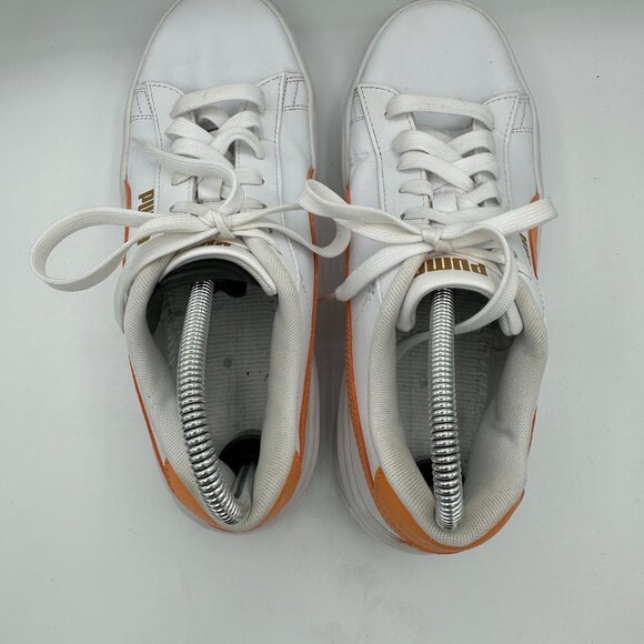 Puma Women's Smash V3 Platform Sneakers White/Orange Size 10 - Picture 5 of 8